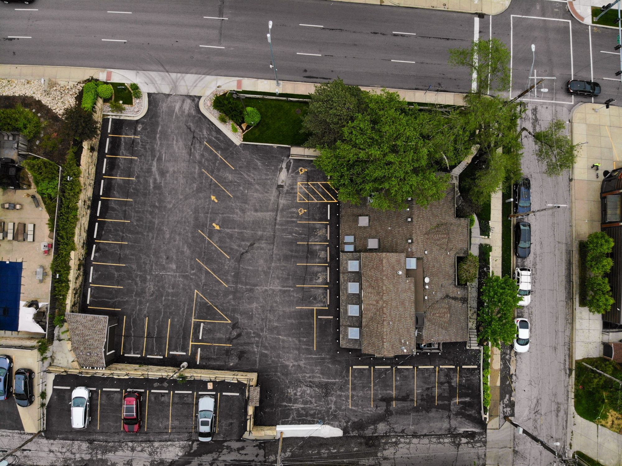 An Aerial View Of Our Expanded Parking Lot Dr Mingos And Associates 